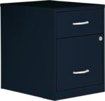 Compact Navy Blue Filing Cabinet