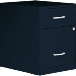 Compact Navy Blue Filing Cabinet