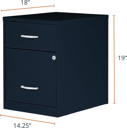 Compact Navy Blue Filing Cabinet - Hình 2