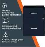 Compact Navy Blue Filing Cabinet - Hình 4