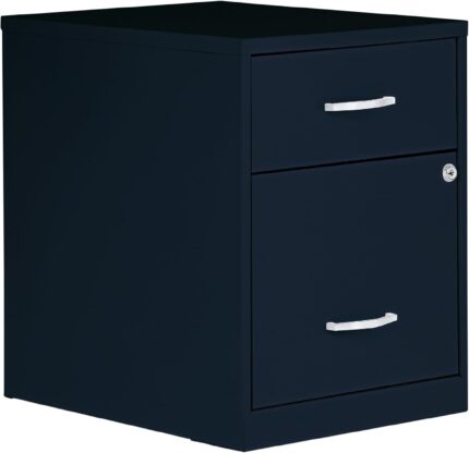 Compact Navy Blue Filing Cabinet