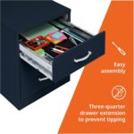 Compact Navy Blue Filing Cabinet - Hình 6