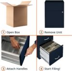 Compact Navy Blue Filing Cabinet - Hình 9