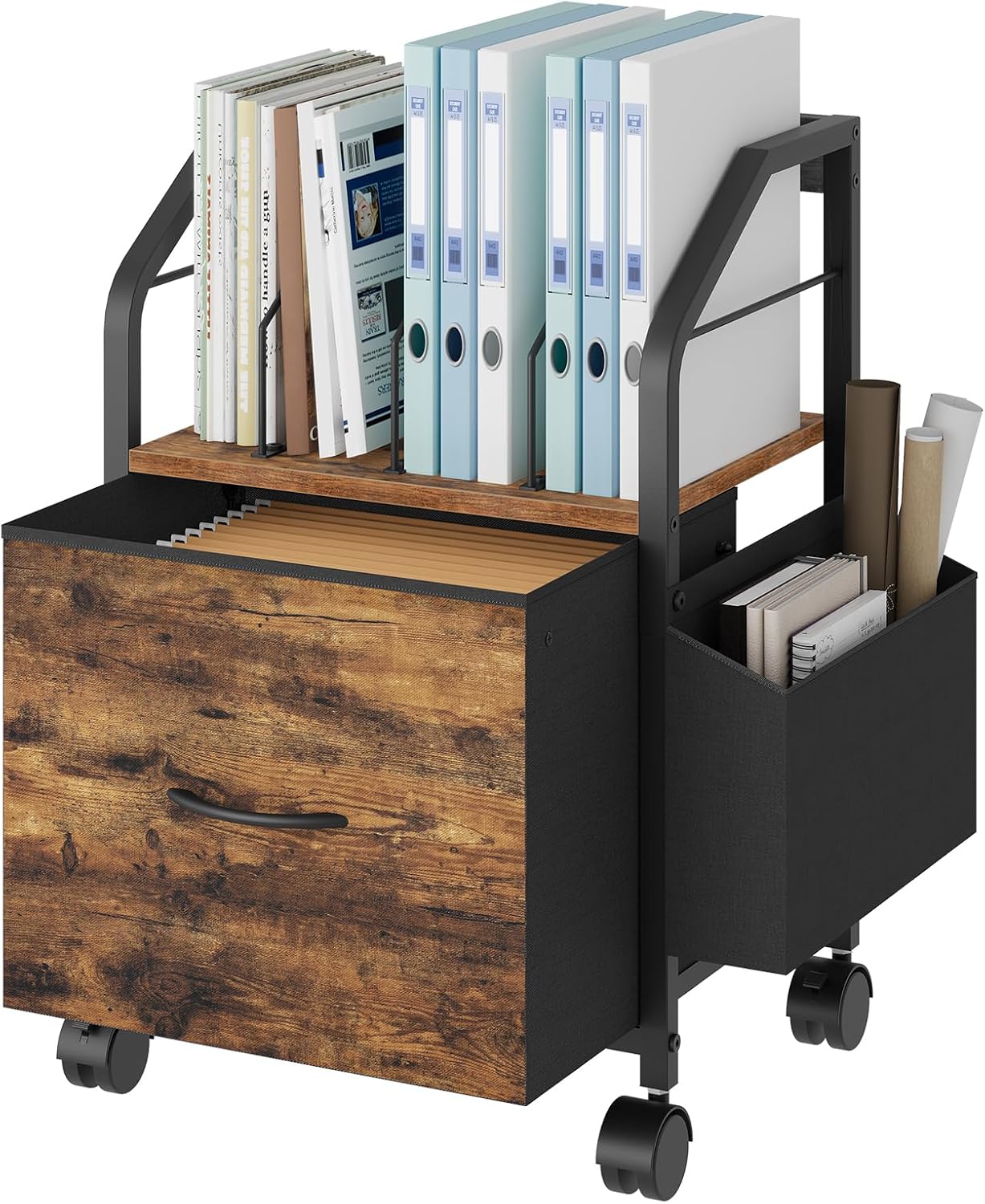 Rustic Mobile Filing Cabinet