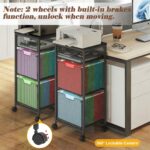 3-Tier Mesh Rolling File Cart - Hình 4