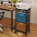 3-Tier Mesh Rolling File Cart - Hình 6