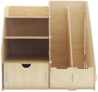 Natural Wood Desktop File Organizer
